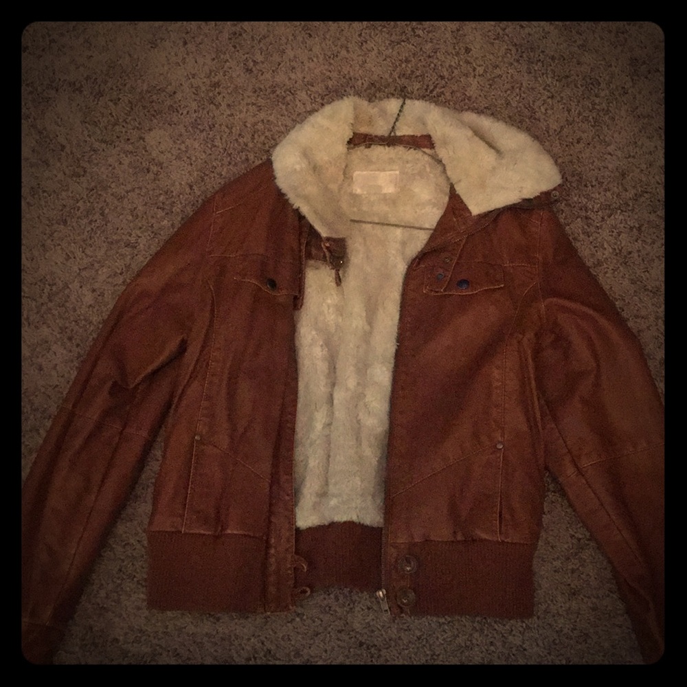 Faux leather jacket